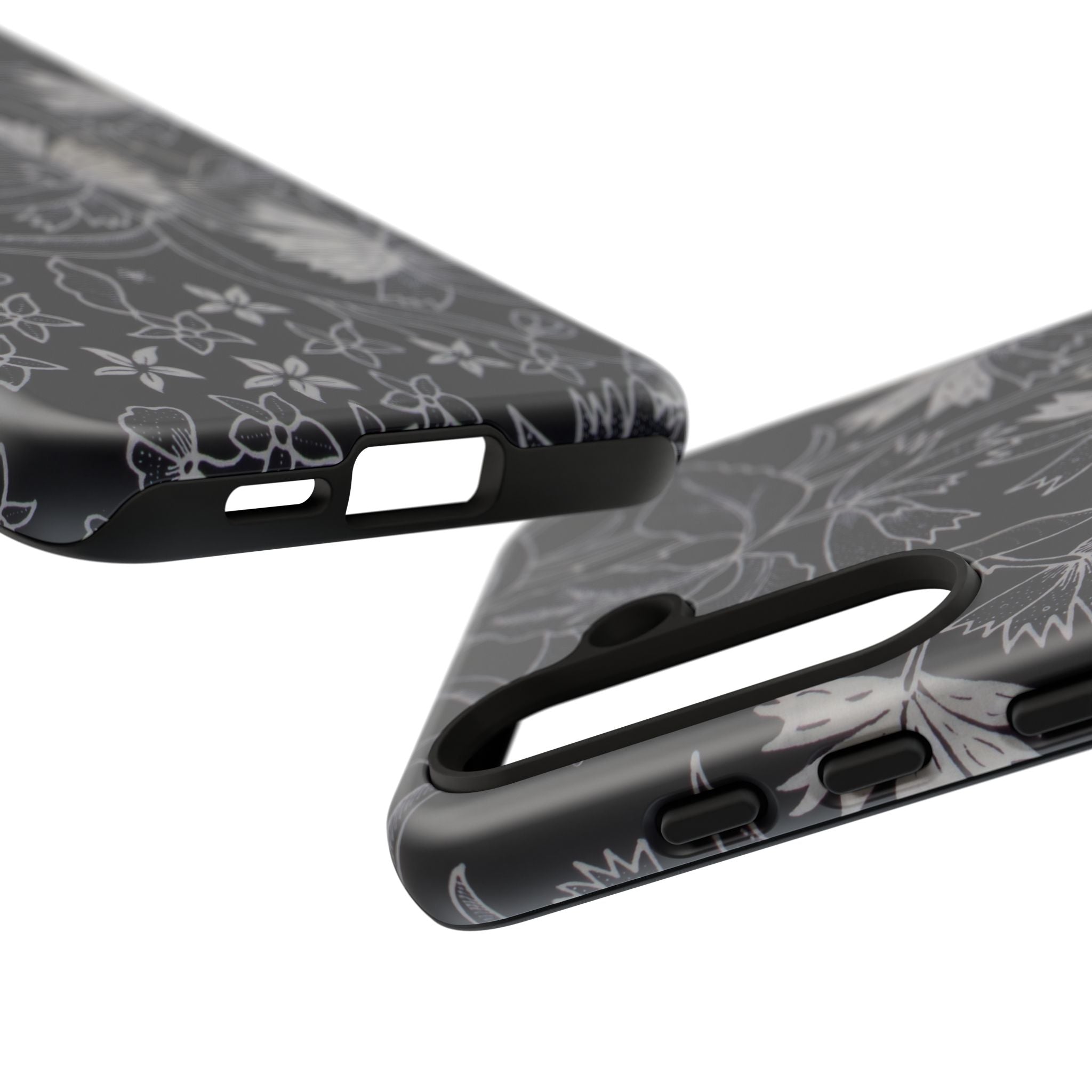 Floral Black Botanical Phone Cover
