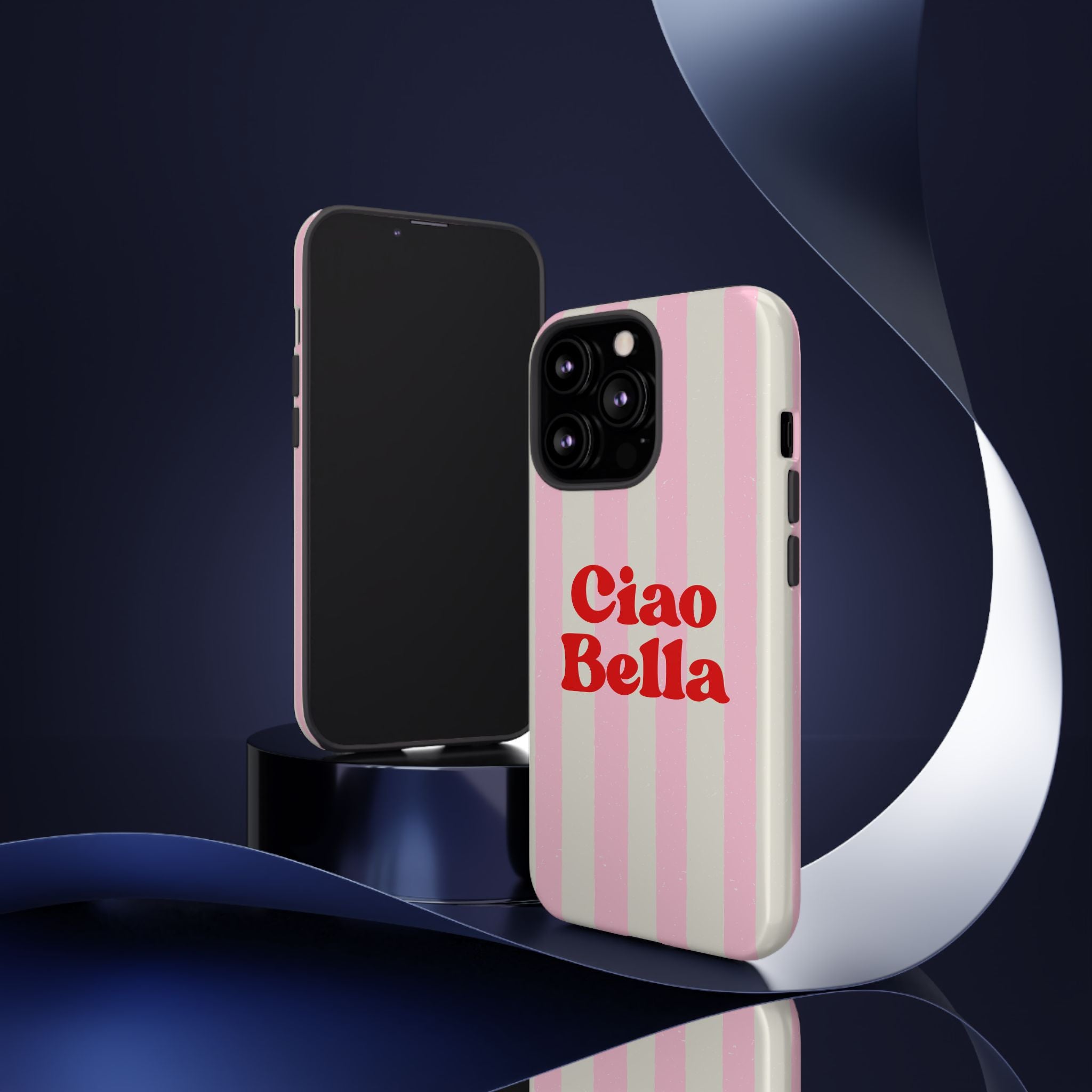 Pink Stripe Ciao Bella Phone Case