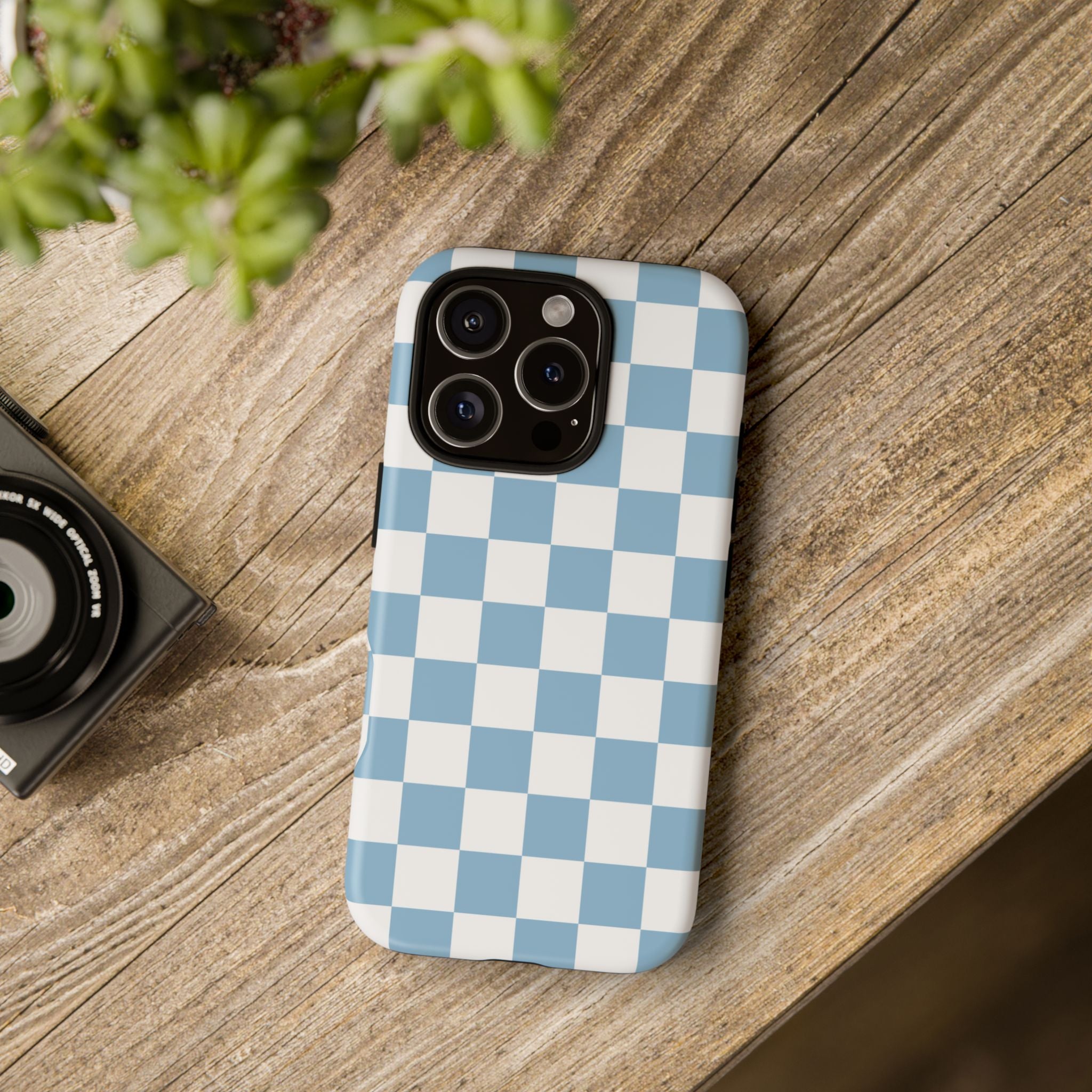 Blue Checkerboard Tough Phone Case