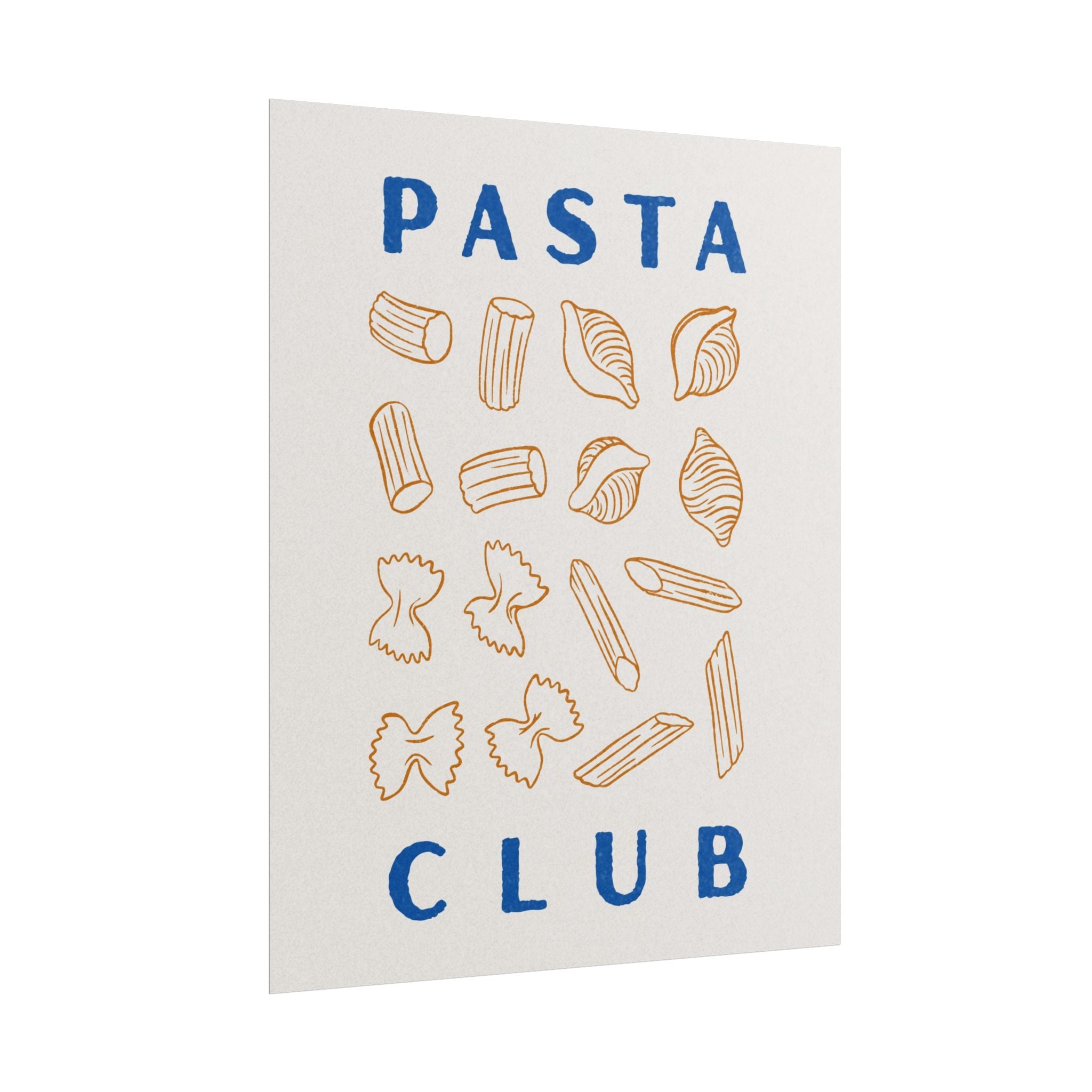 Pasta Club Rolled Poster