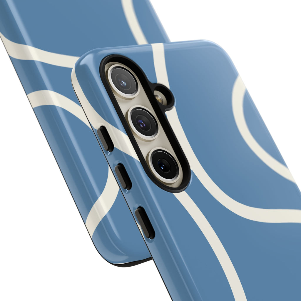 Blue Wavy Abstract Phone Case