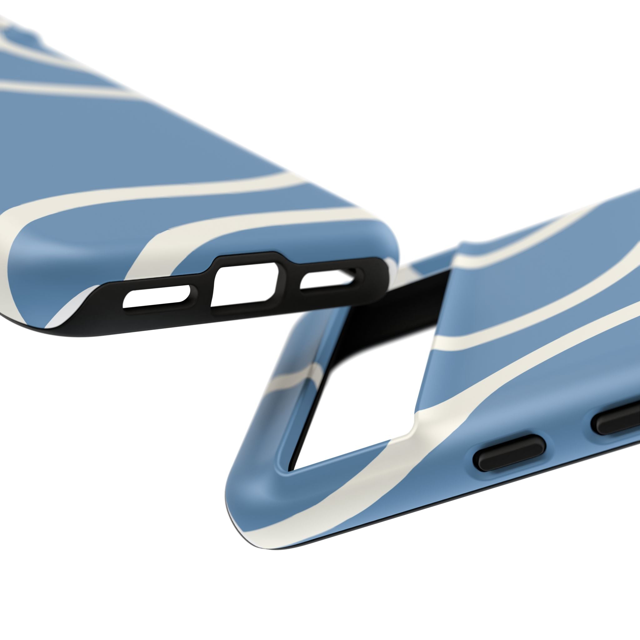 Blue Wavy Abstract Phone Case