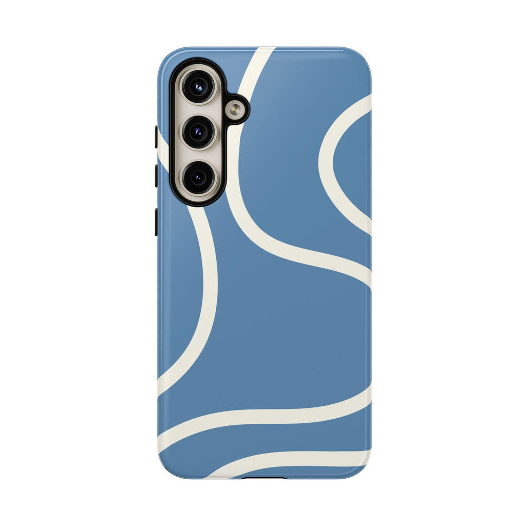 Blue Wavy Abstract Phone Case