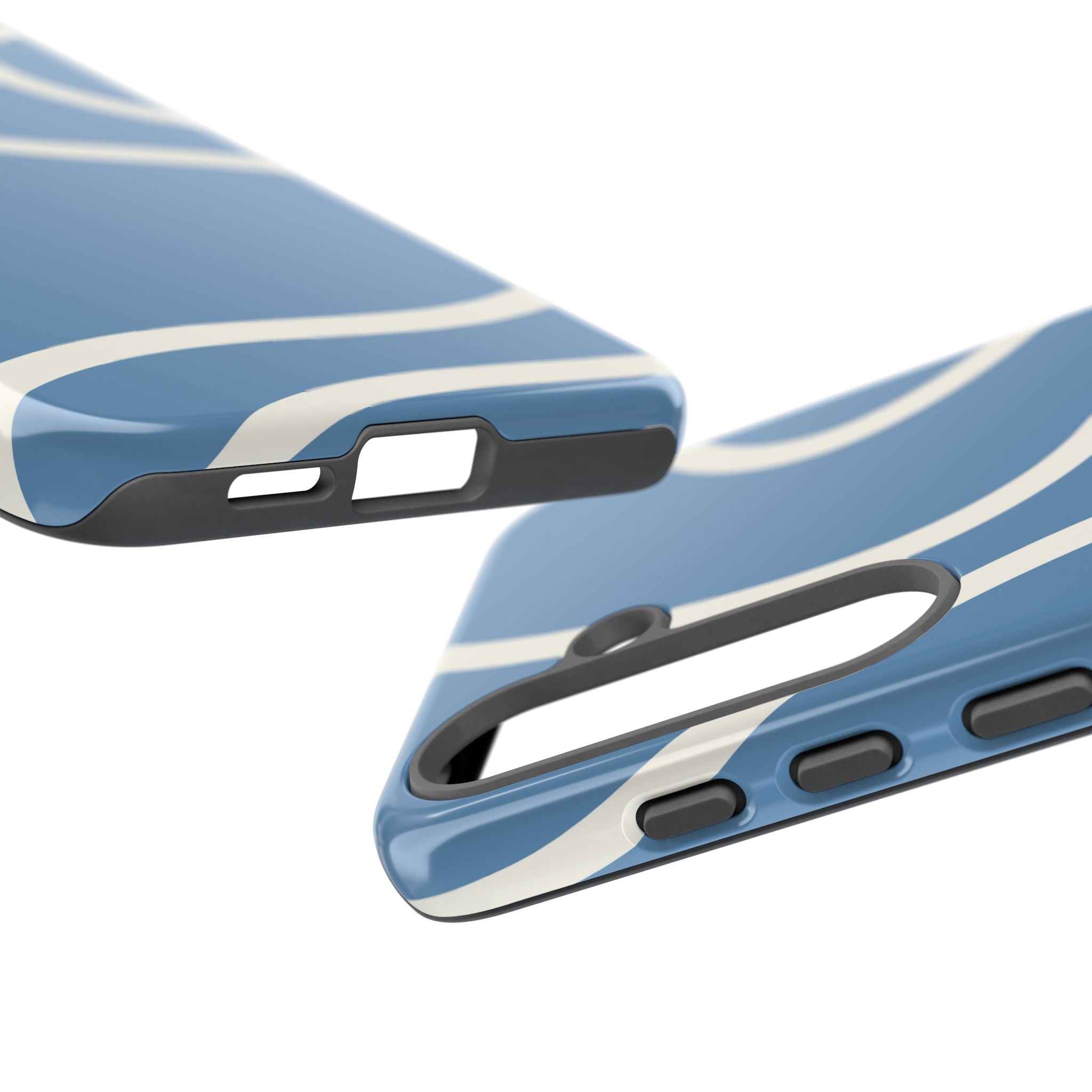 Blue Wavy Abstract Phone Case