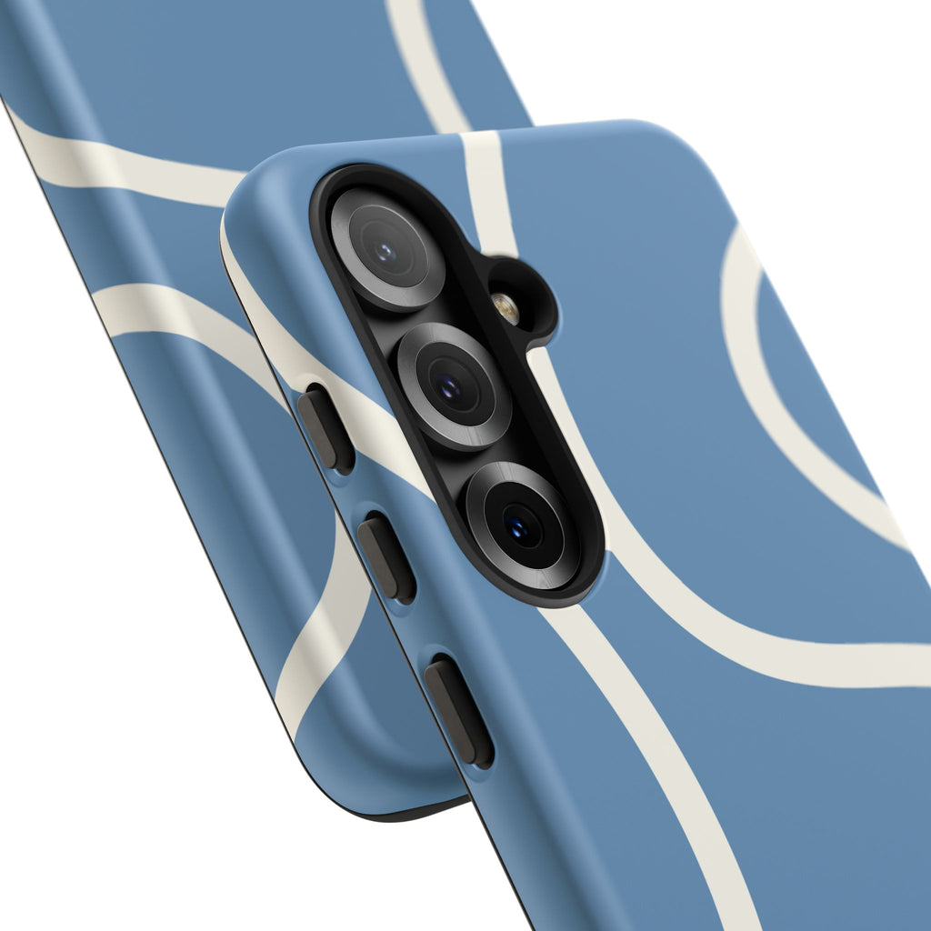Blue Wavy Abstract Phone Case