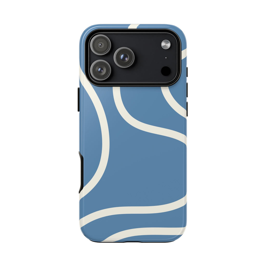 Blue Wavy Abstract Phone Case