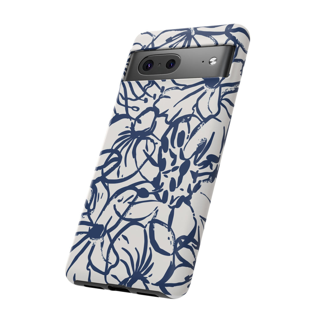 Navy Floral Phone Case