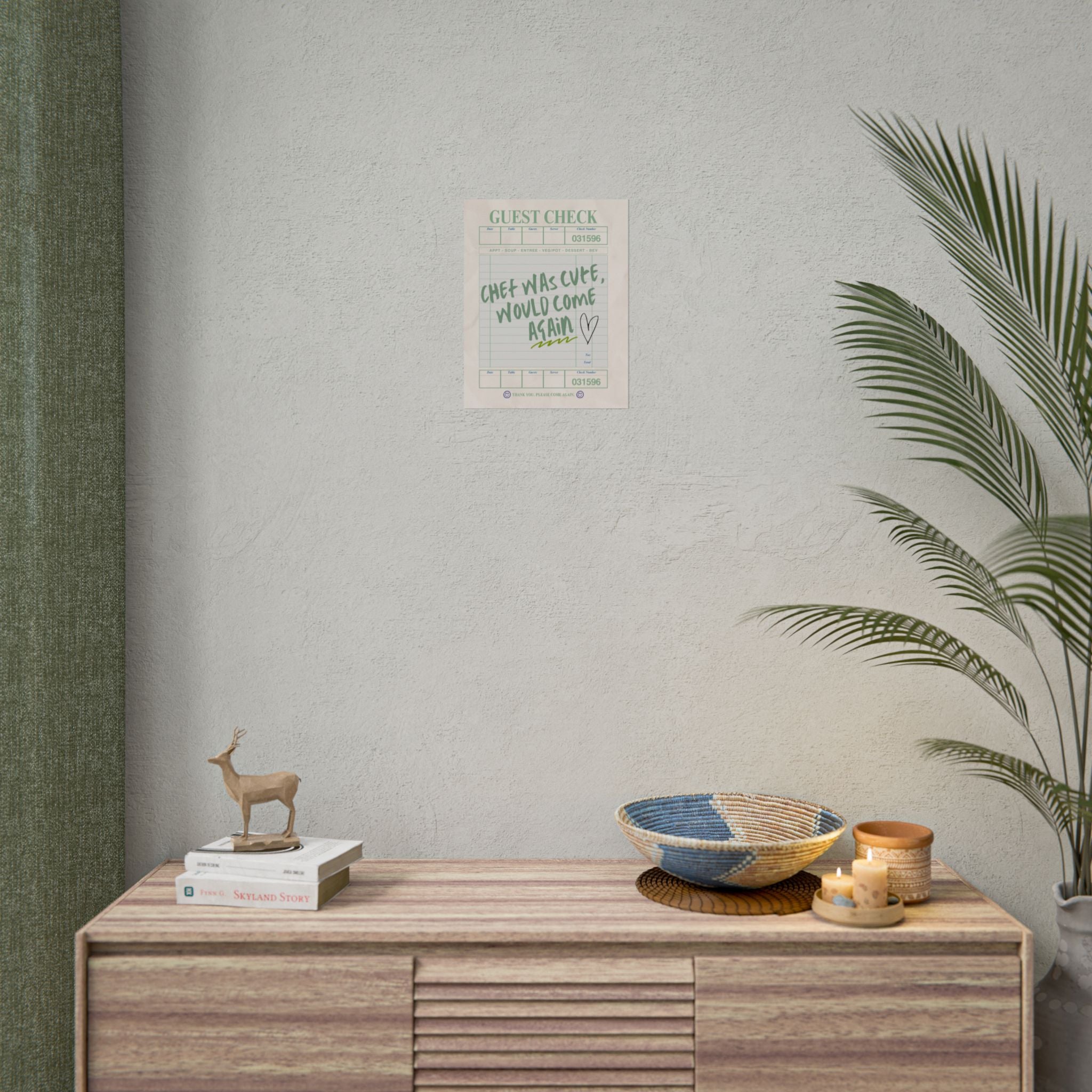 Guest Check Cute Chef Poster