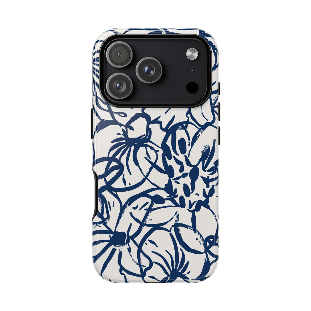 Navy Floral Phone Case