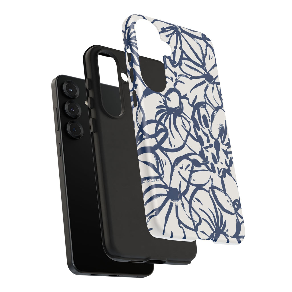 Navy Floral Phone Case