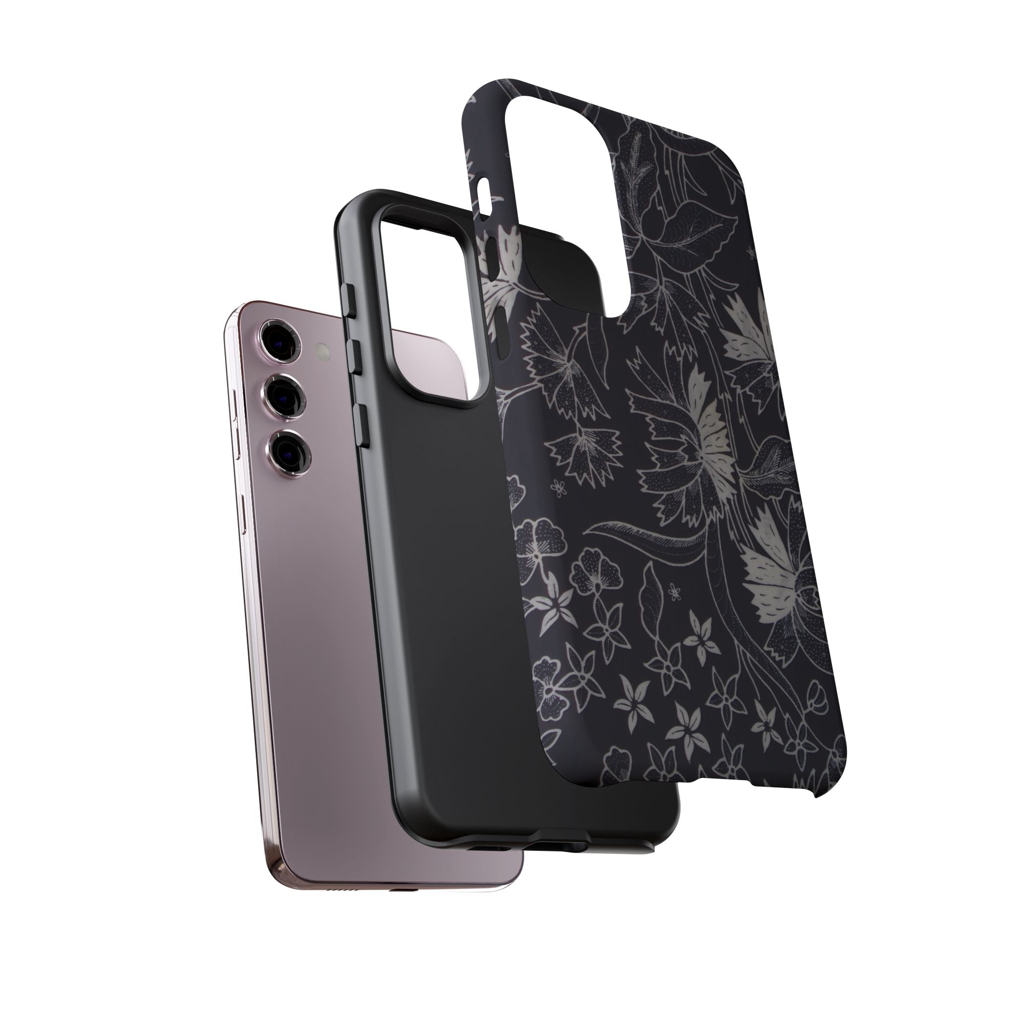 Floral Black Botanical Phone Cover