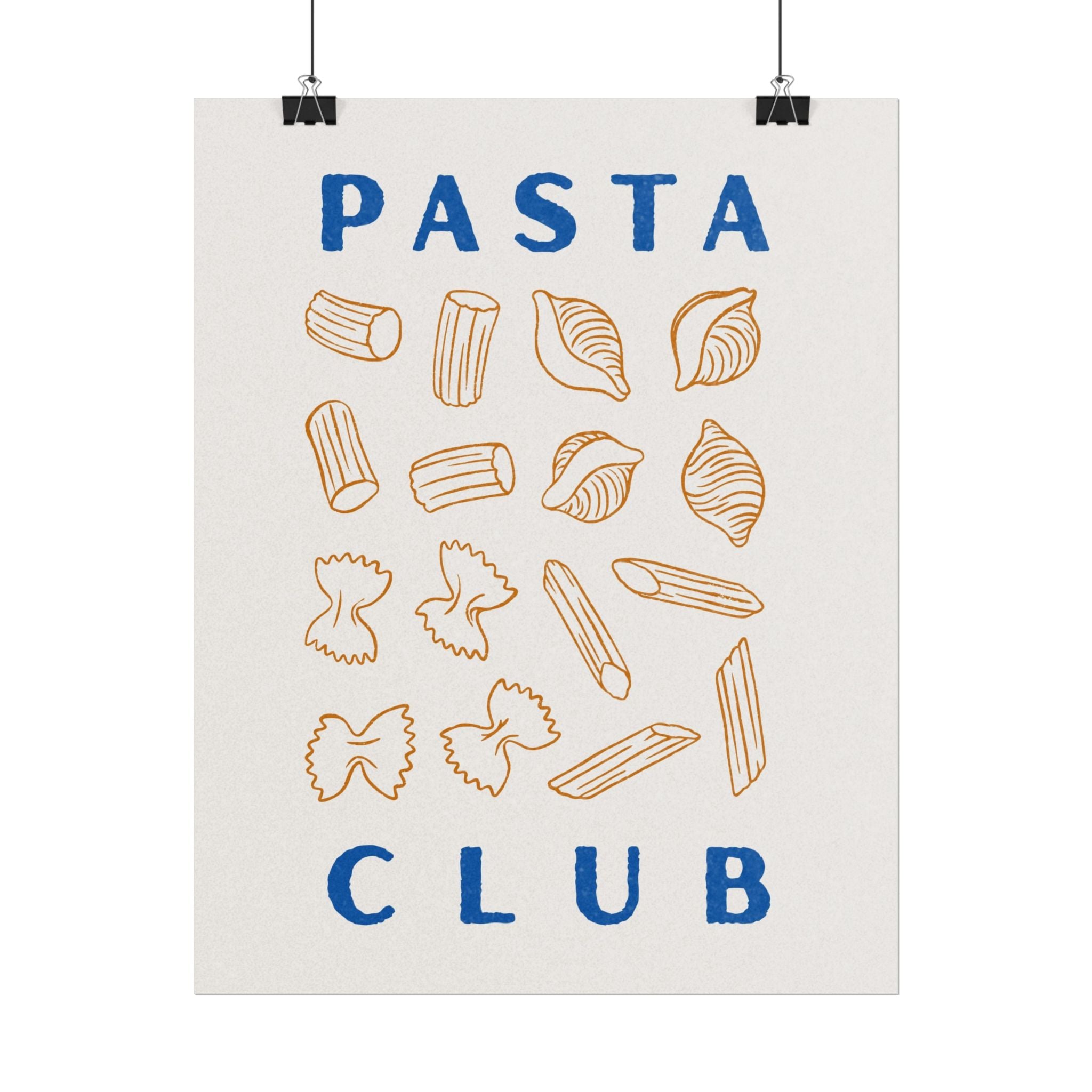 Pasta Club Rolled Poster