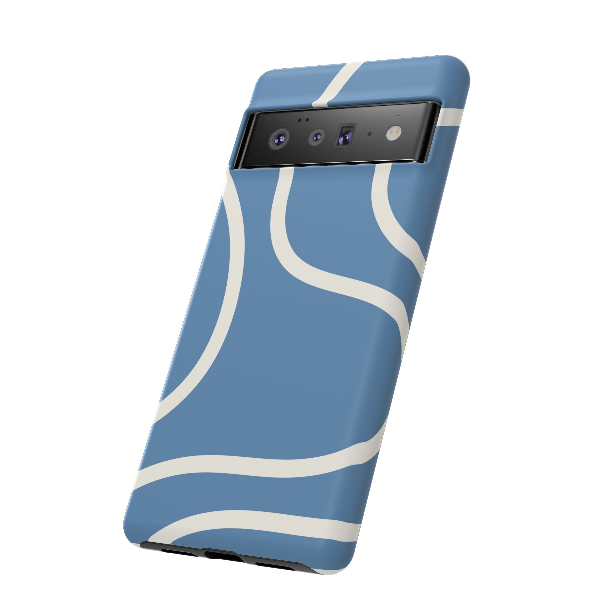 Blue Wavy Abstract Phone Case