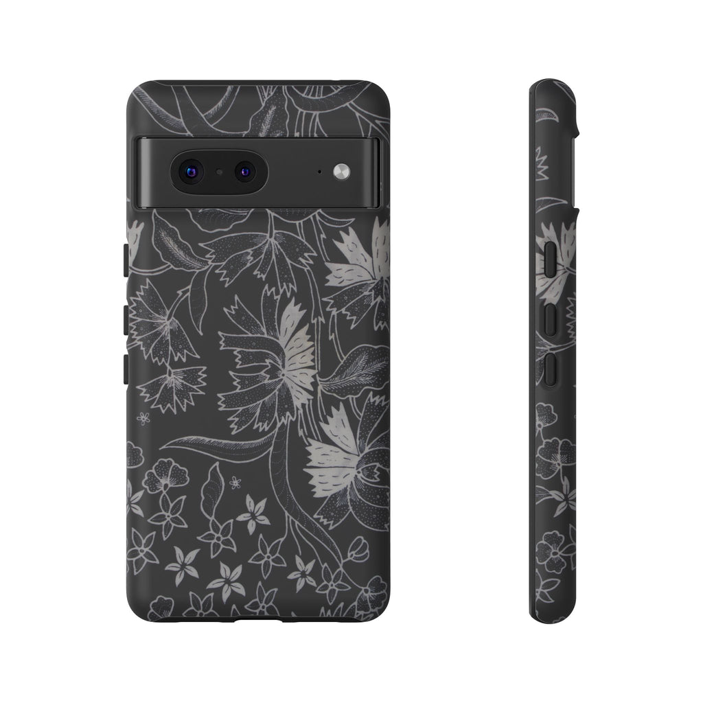 Floral Black Botanical Phone Cover