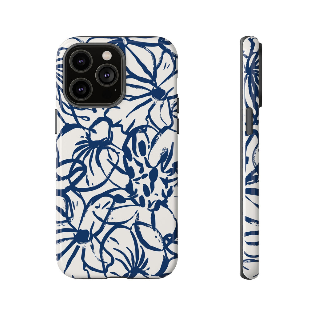 Navy Floral Phone Case