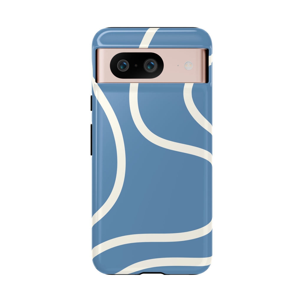 Blue Wavy Abstract Phone Case