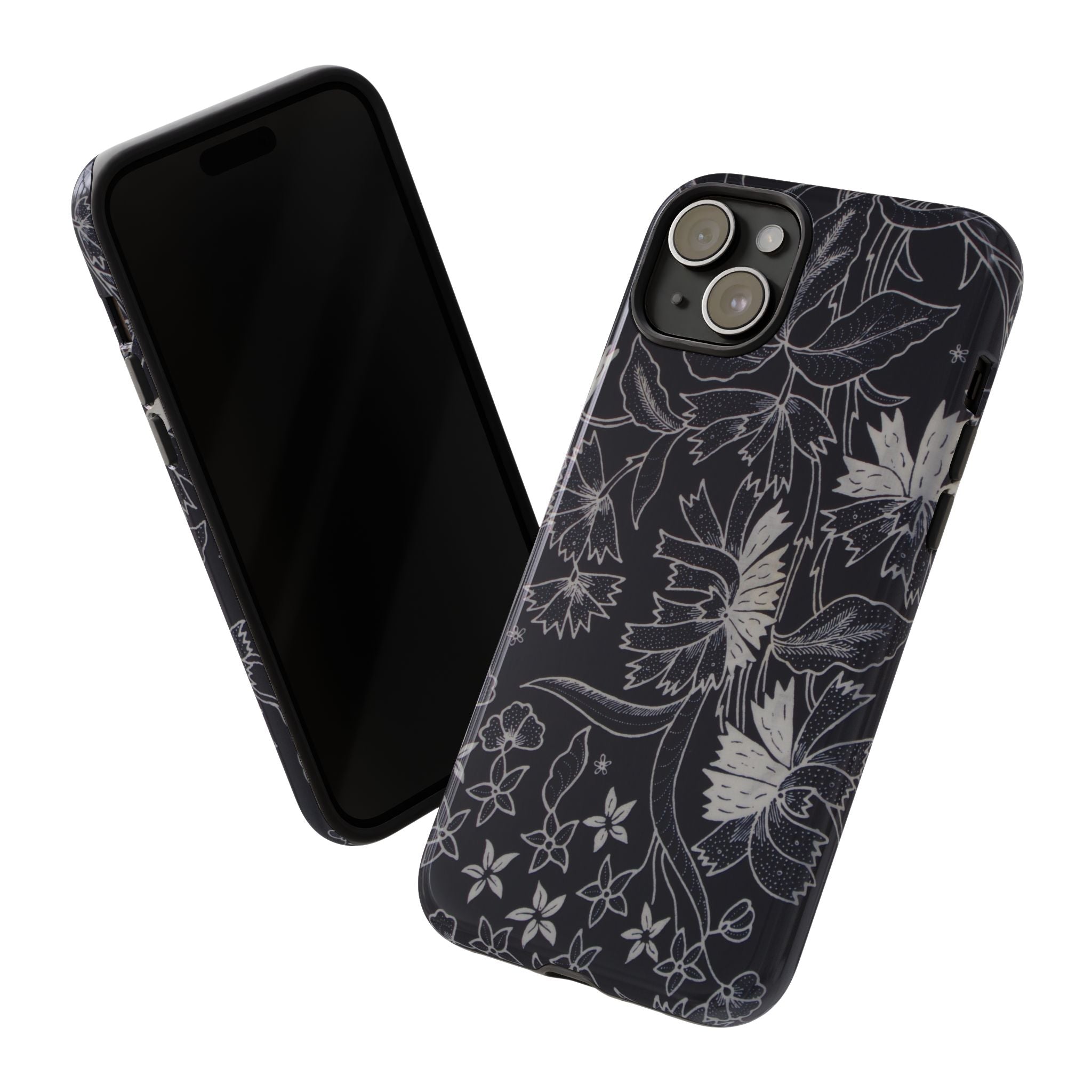 Floral Black Botanical Phone Cover