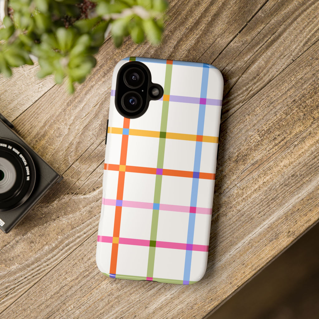 Colorful Plaid Tough Phone Case