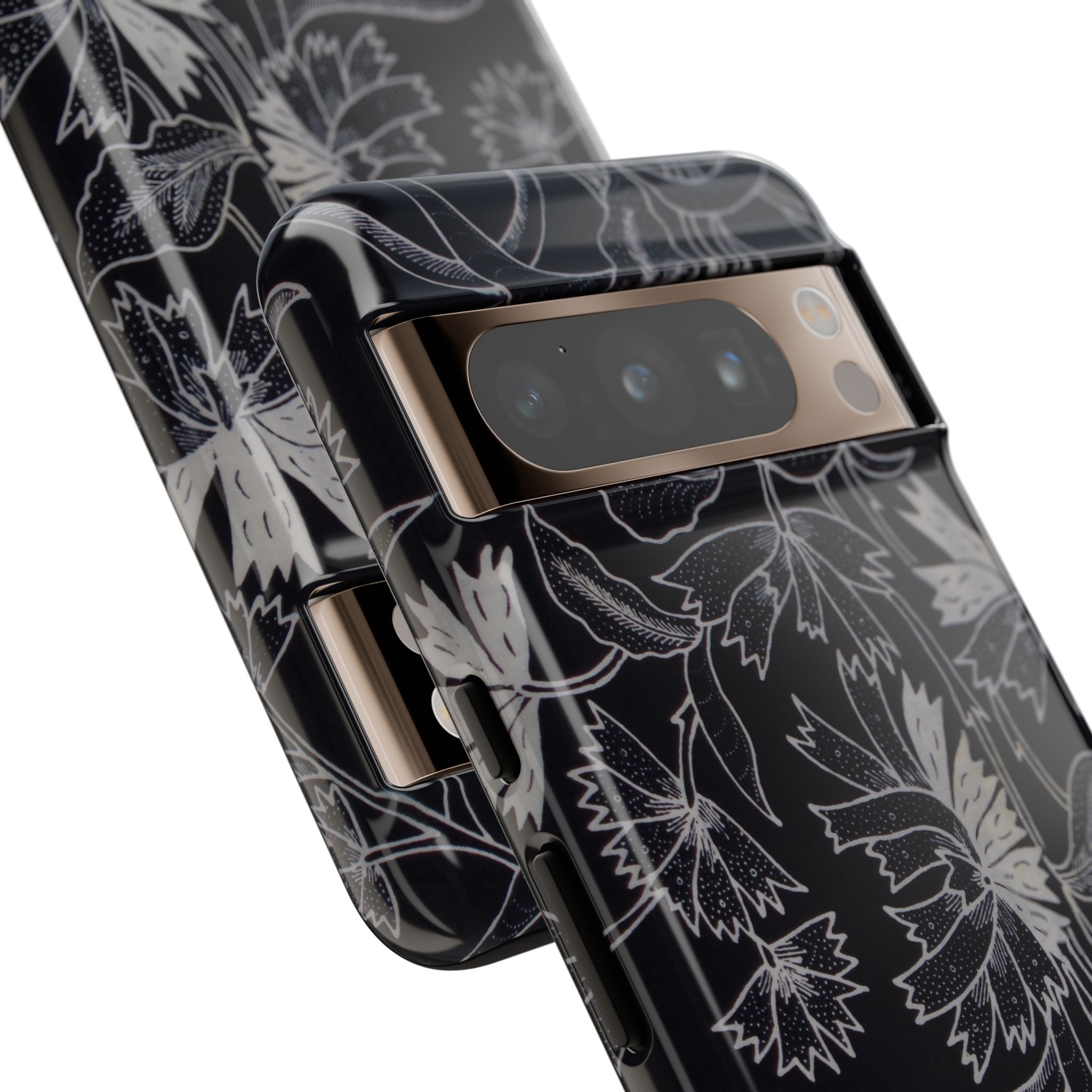 Floral Black Botanical Phone Cover