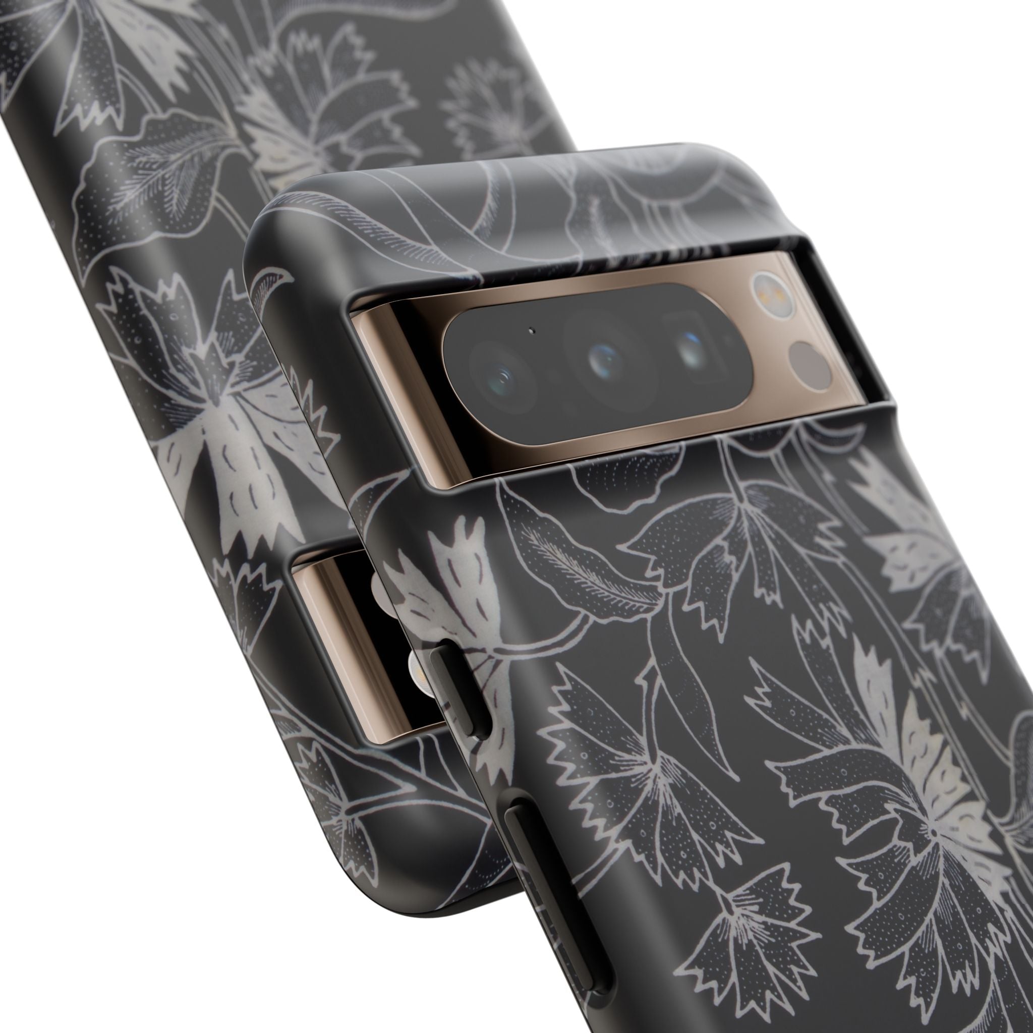 Floral Black Botanical Phone Cover