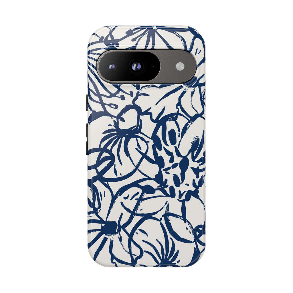 Navy Floral Phone Case