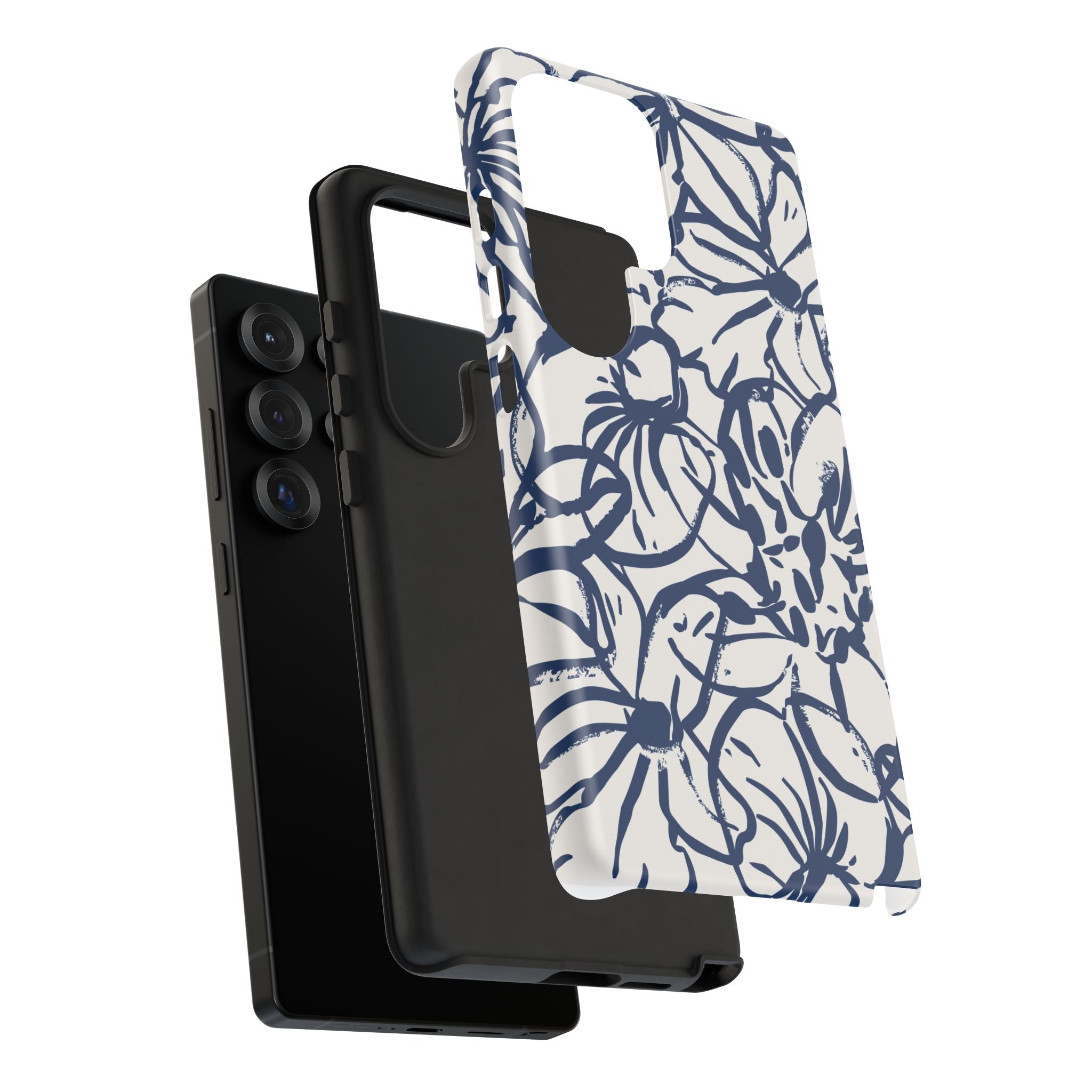 Navy Floral Phone Case
