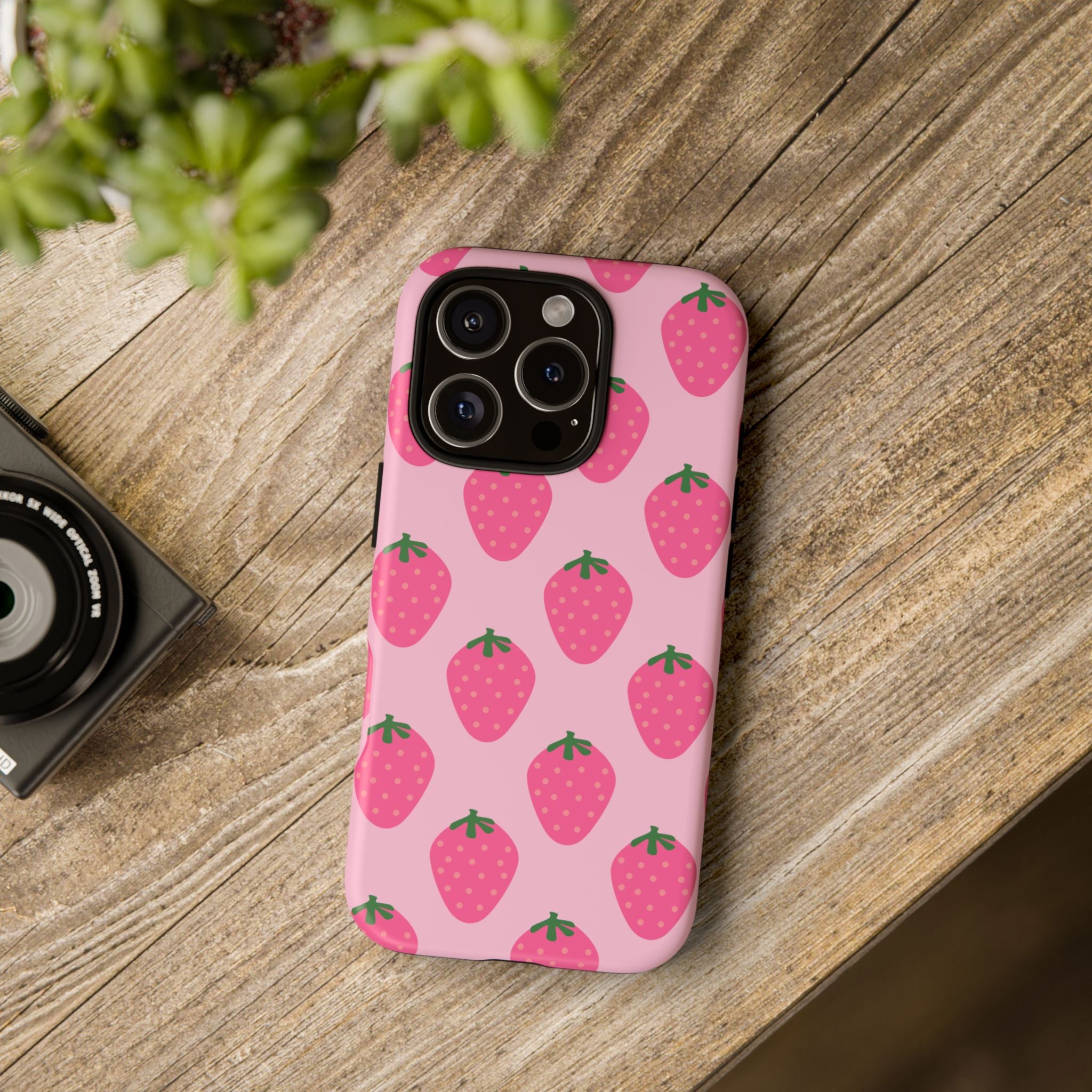 Pink Strawberry Phone Case
