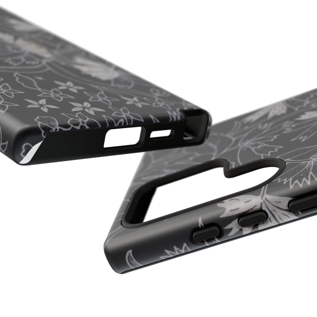 Floral Black Botanical Phone Cover