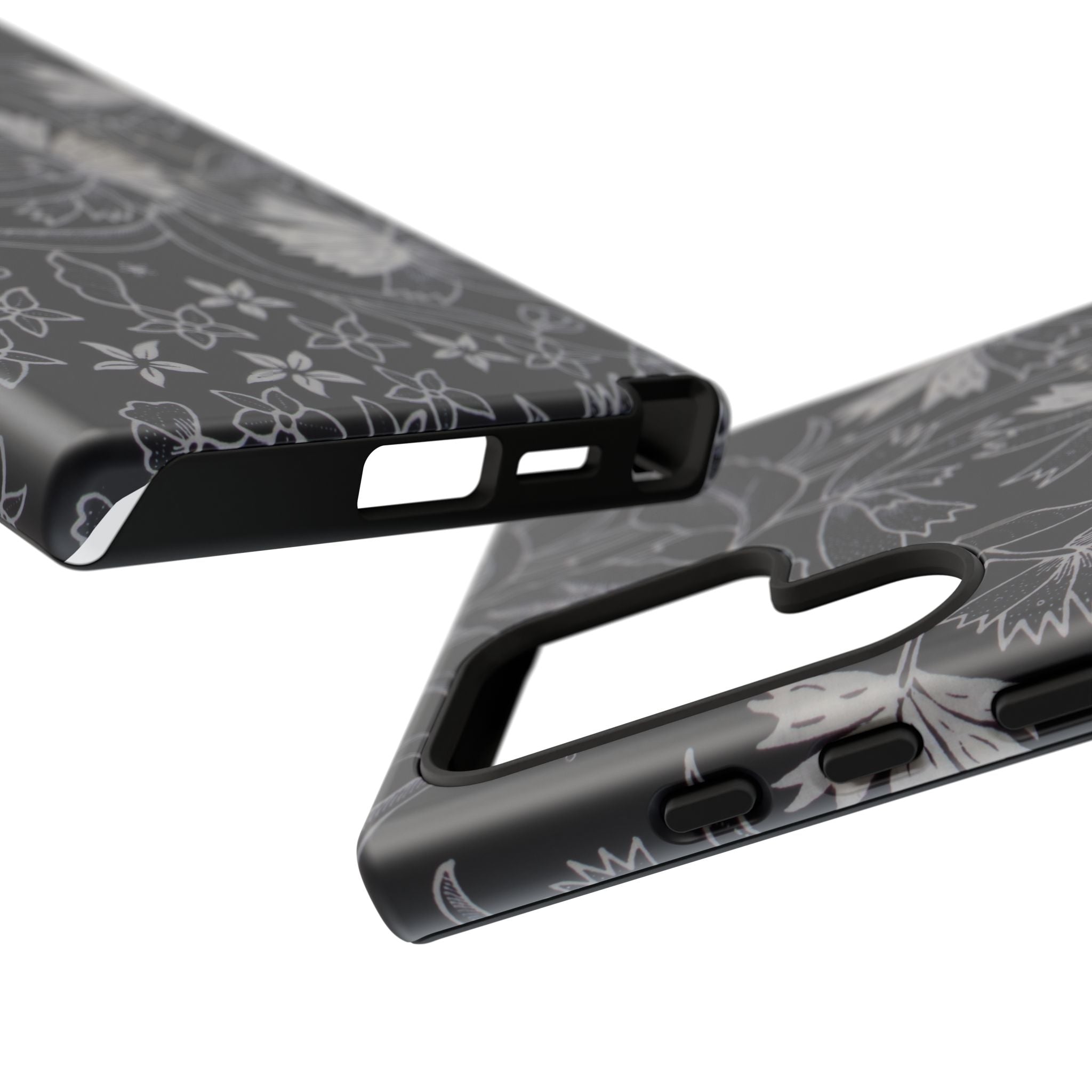 Floral Black Botanical Phone Cover
