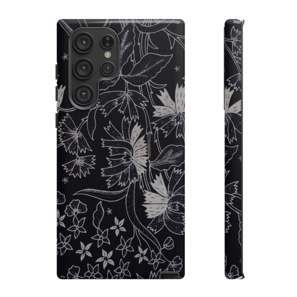 Floral Black Botanical Phone Cover
