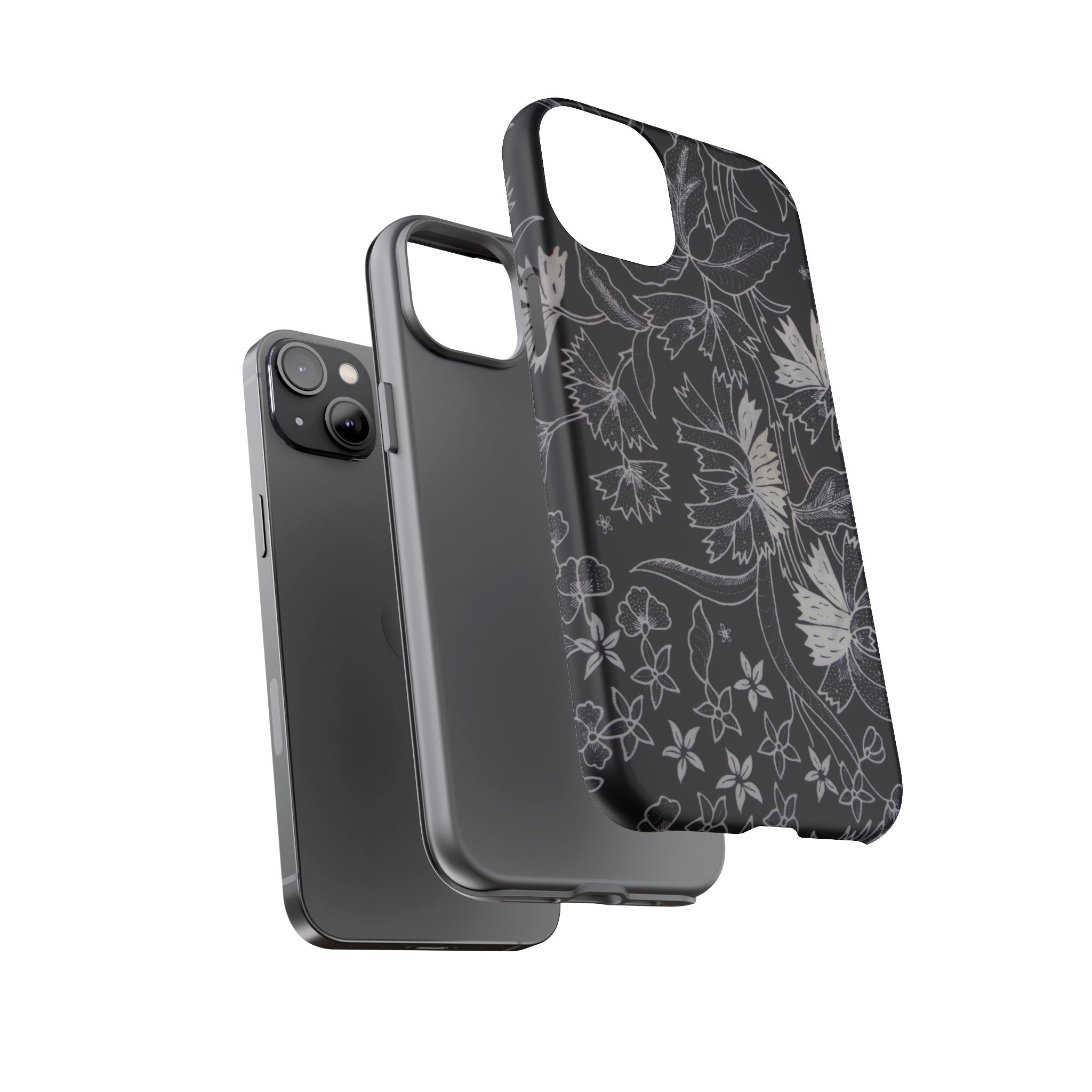 Floral Black Botanical Phone Cover