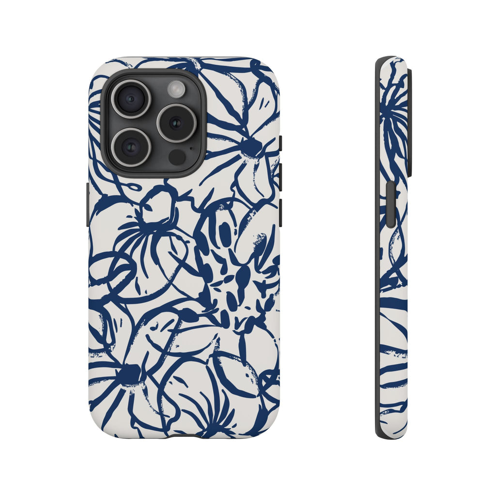 Navy Floral Phone Case