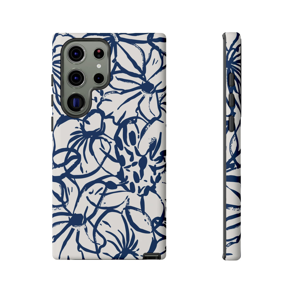 Navy Floral Phone Case