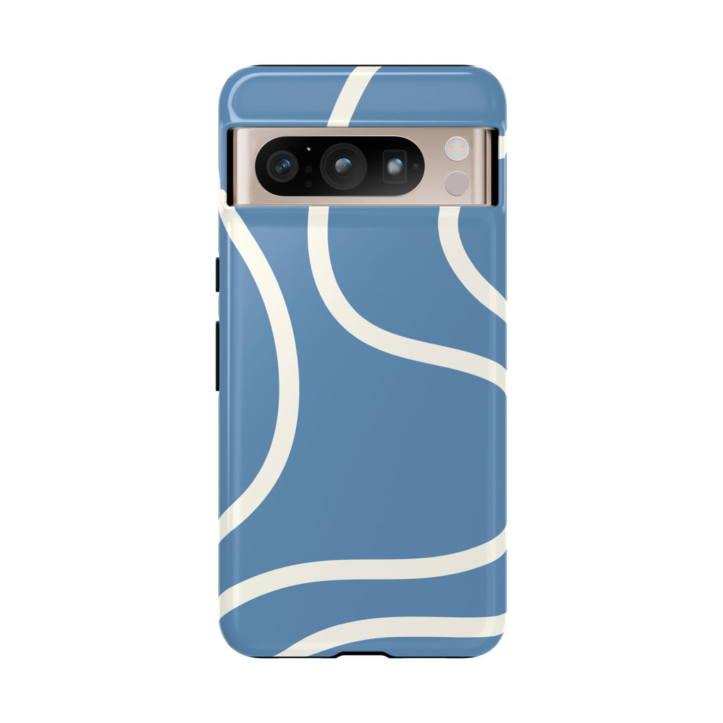 Blue Wavy Abstract Phone Case