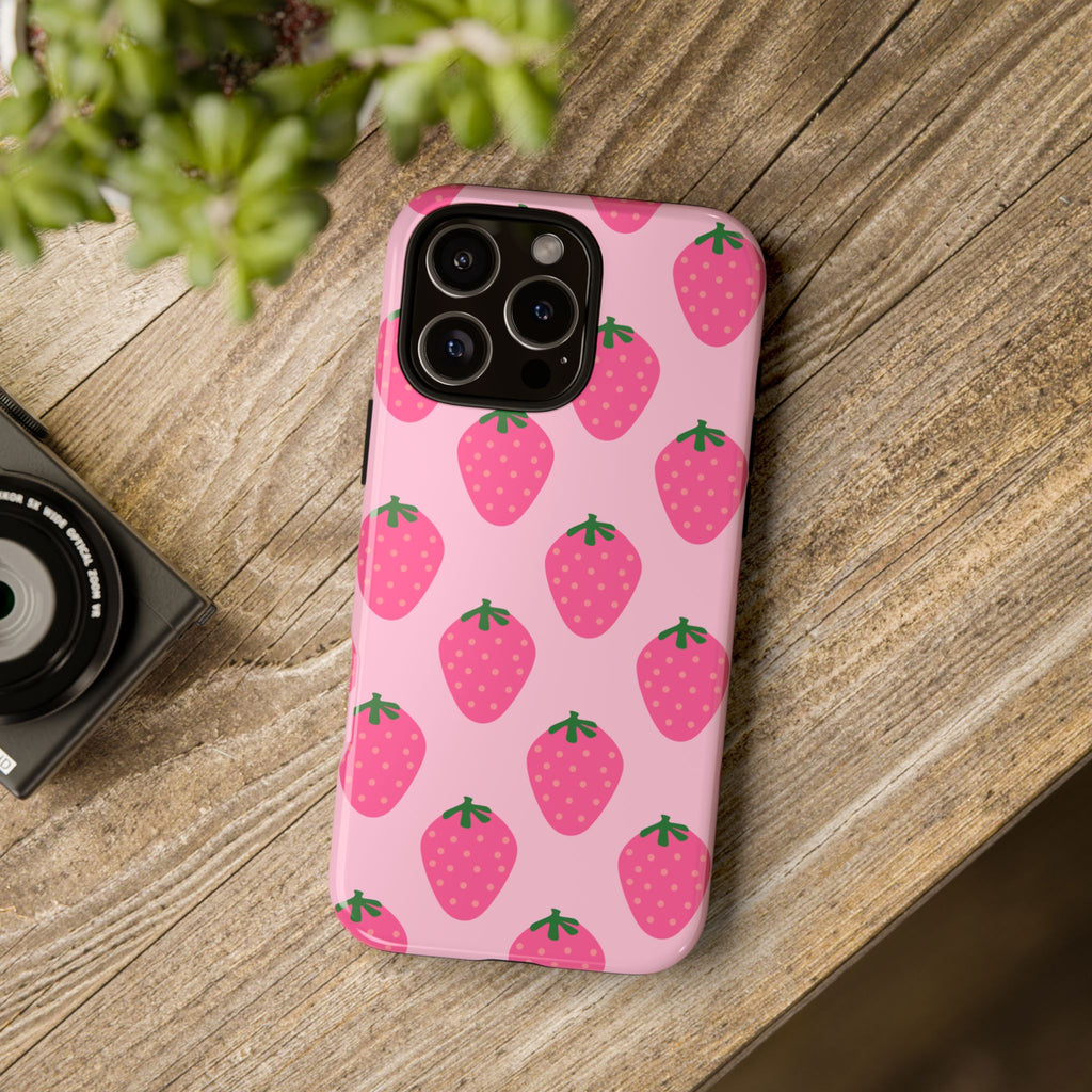 Pink Strawberry Phone Case