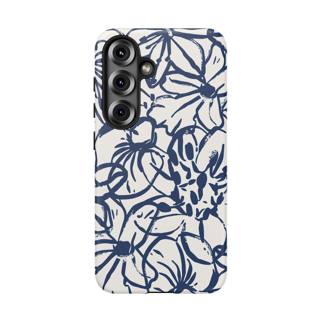 Navy Floral Phone Case
