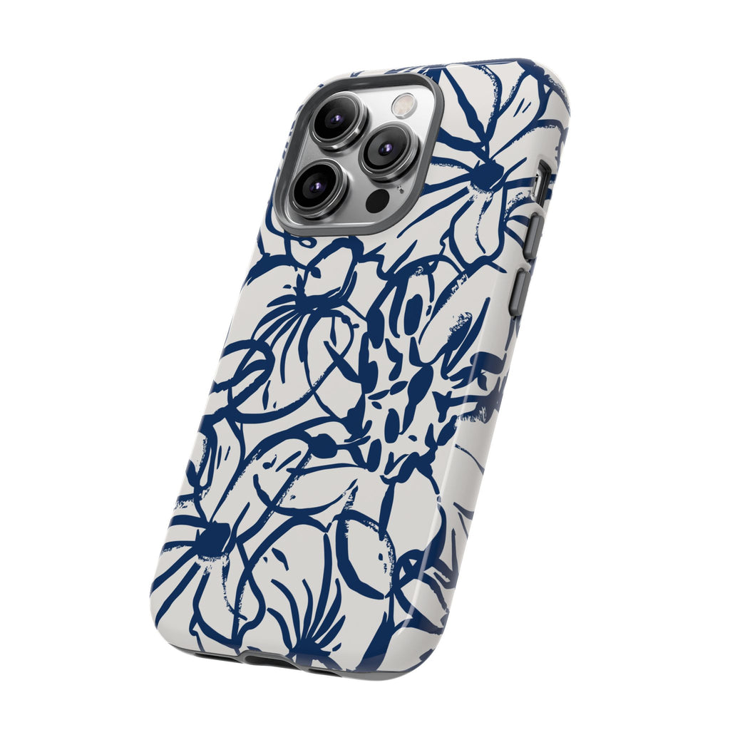 Navy Floral Phone Case