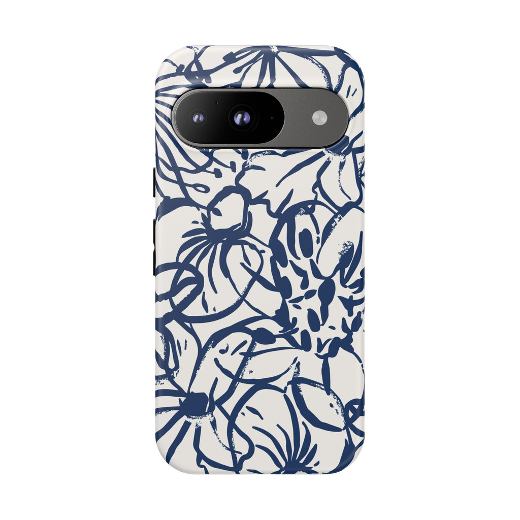 Navy Floral Phone Case