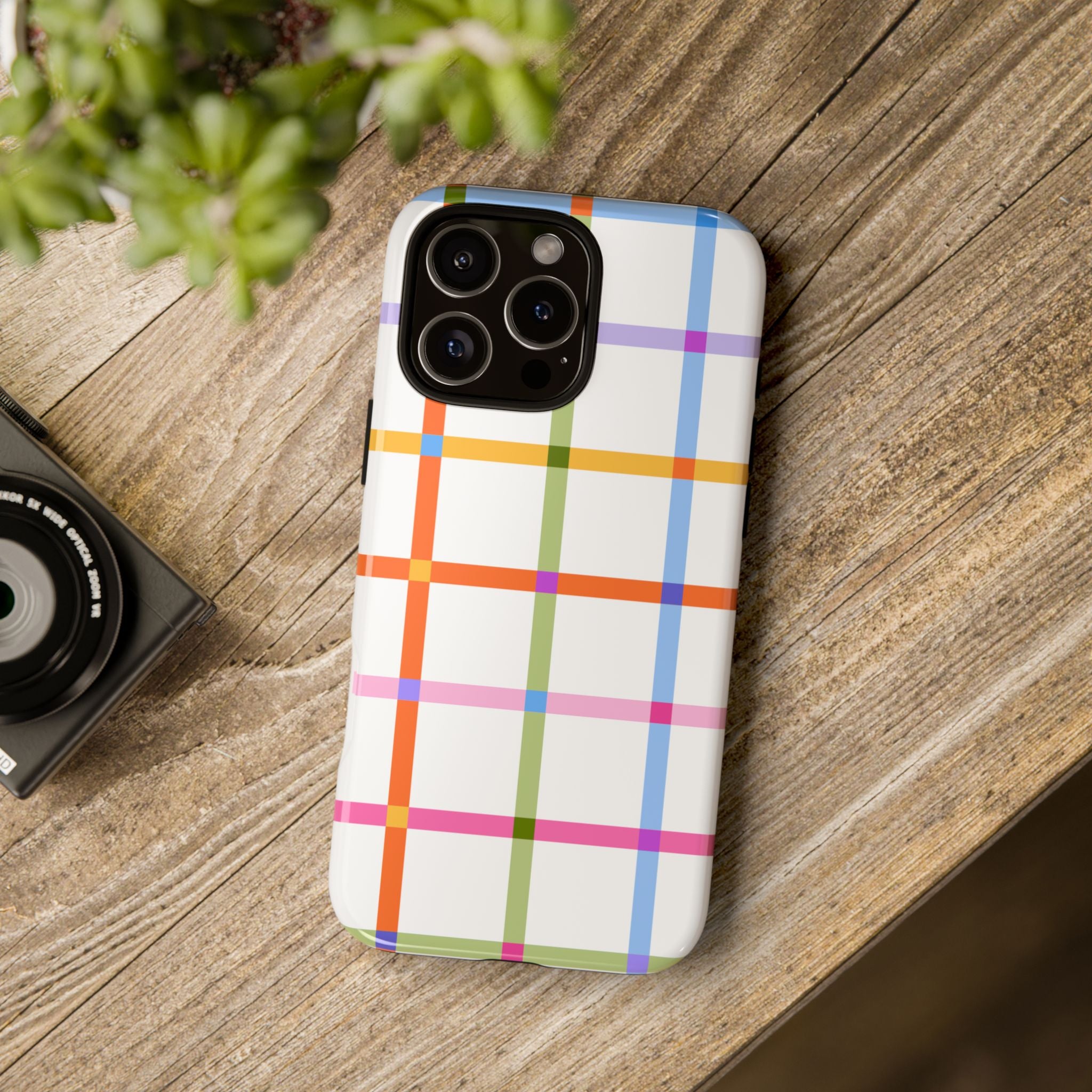 Colorful Plaid Tough Phone Case