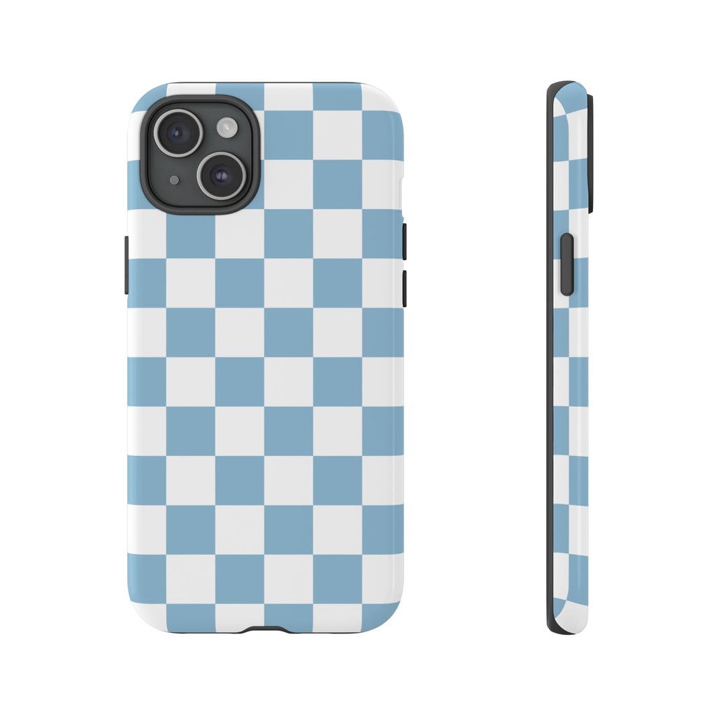 Blue Checkerboard Tough Phone Case