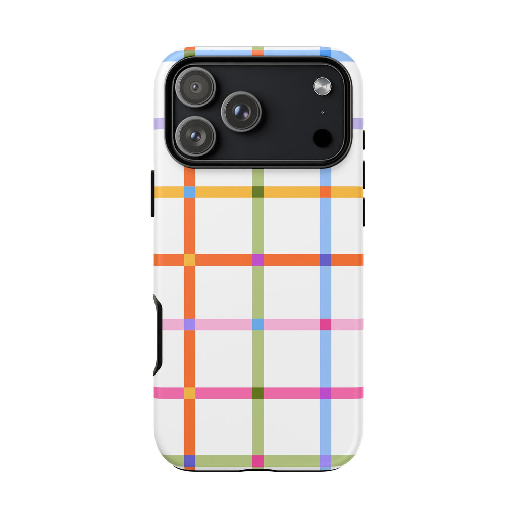 Colorful Plaid Tough Phone Case