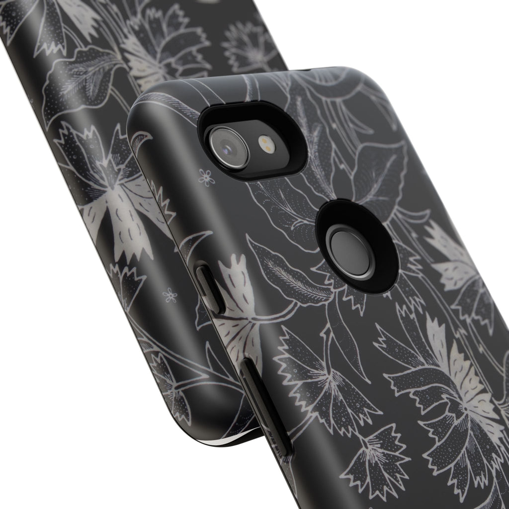 Floral Black Botanical Phone Cover