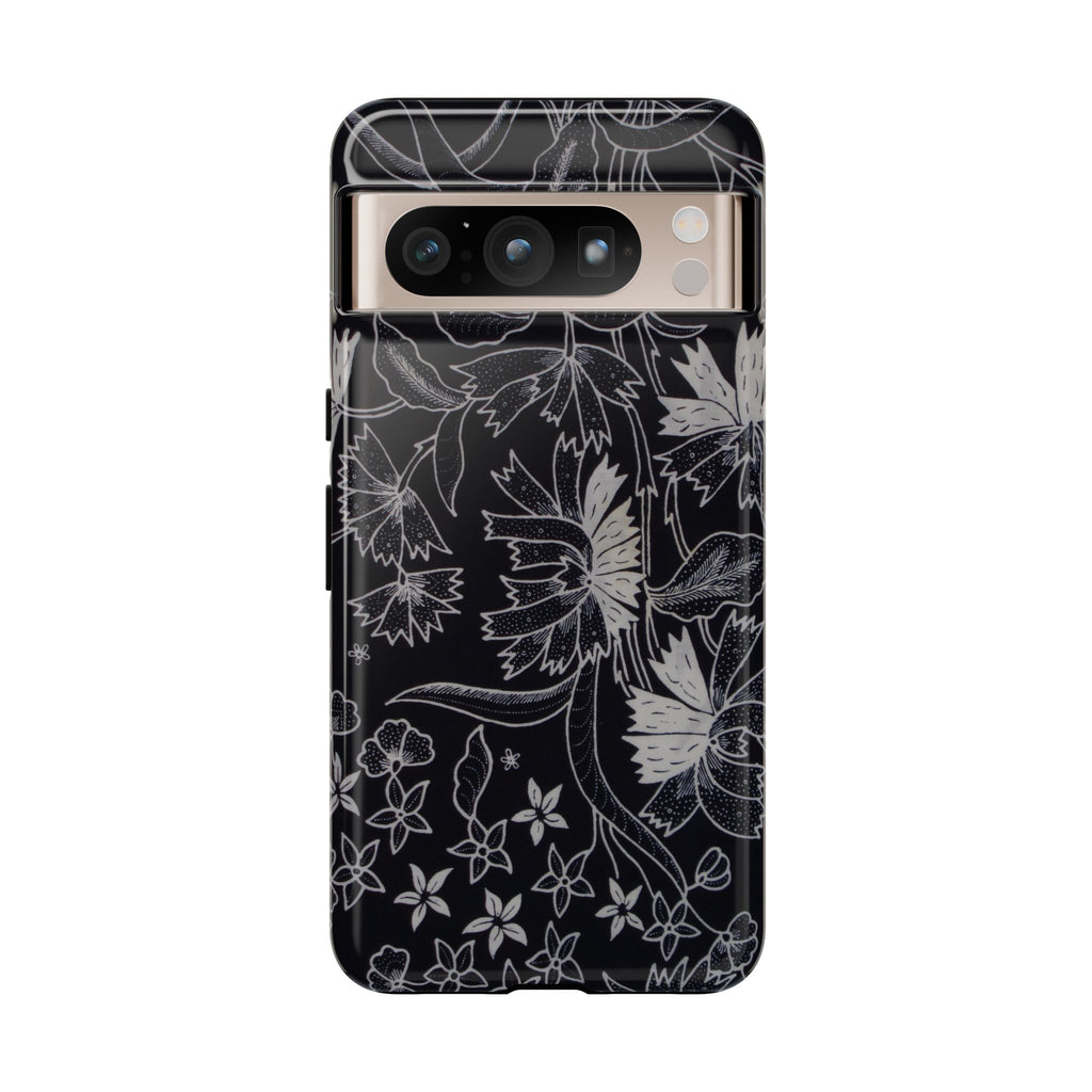 Floral Black Botanical Phone Cover