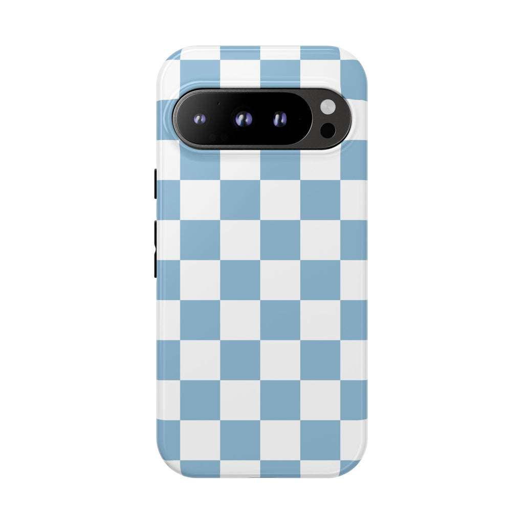 Blue Checkerboard Tough Phone Case
