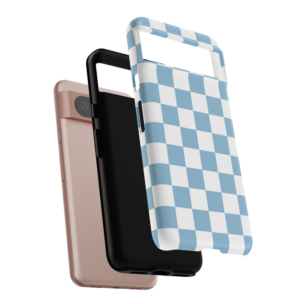 Blue Checkerboard Tough Phone Case