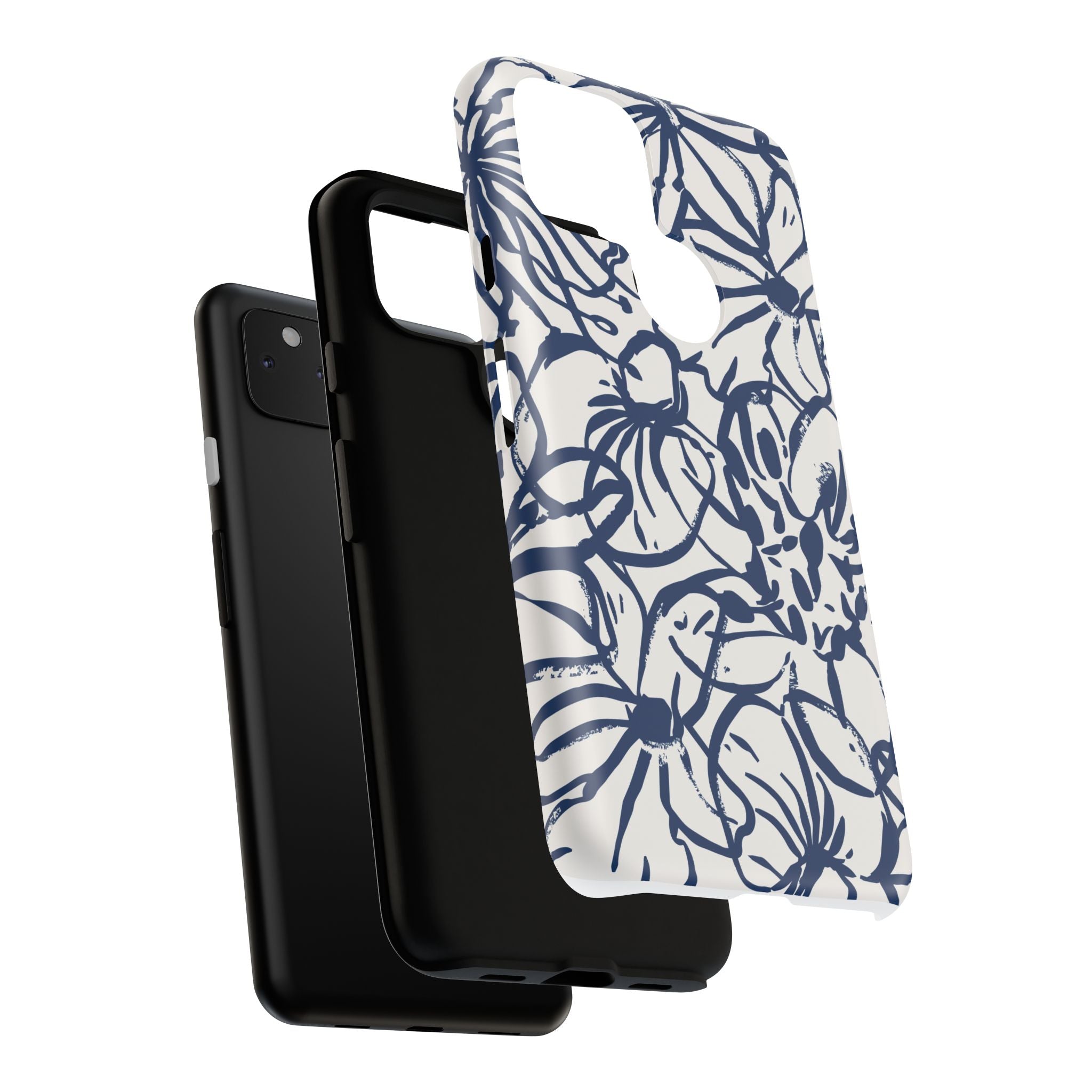 Navy Floral Phone Case
