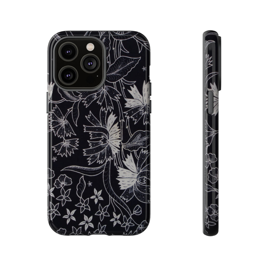 Floral Black Botanical Phone Cover