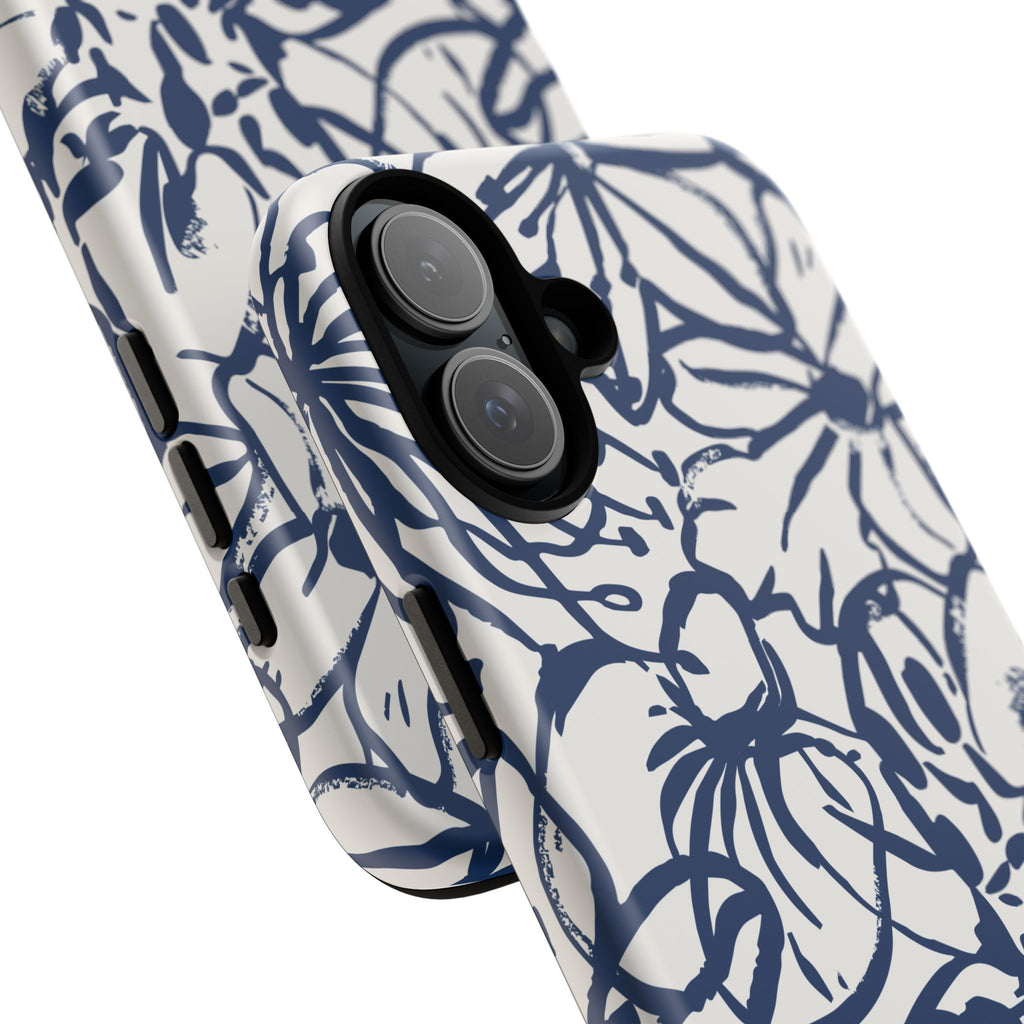 Navy Floral Phone Case