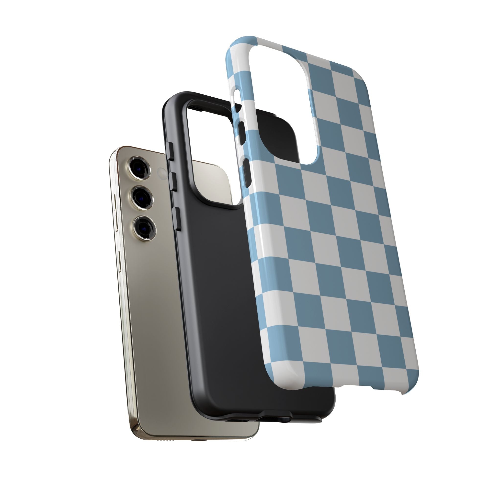 Blue Checkerboard Tough Phone Case