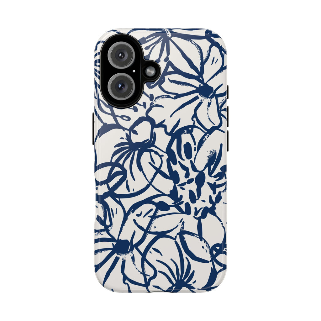 Navy Floral Phone Case